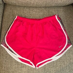Pink Nike Dri-Fit Tempo Shorts (large)